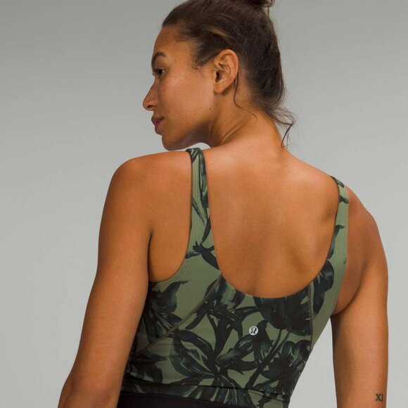 Lululemon Align Tank Top Botanical Bloom Green Twill Multi - Picture 3 of 6